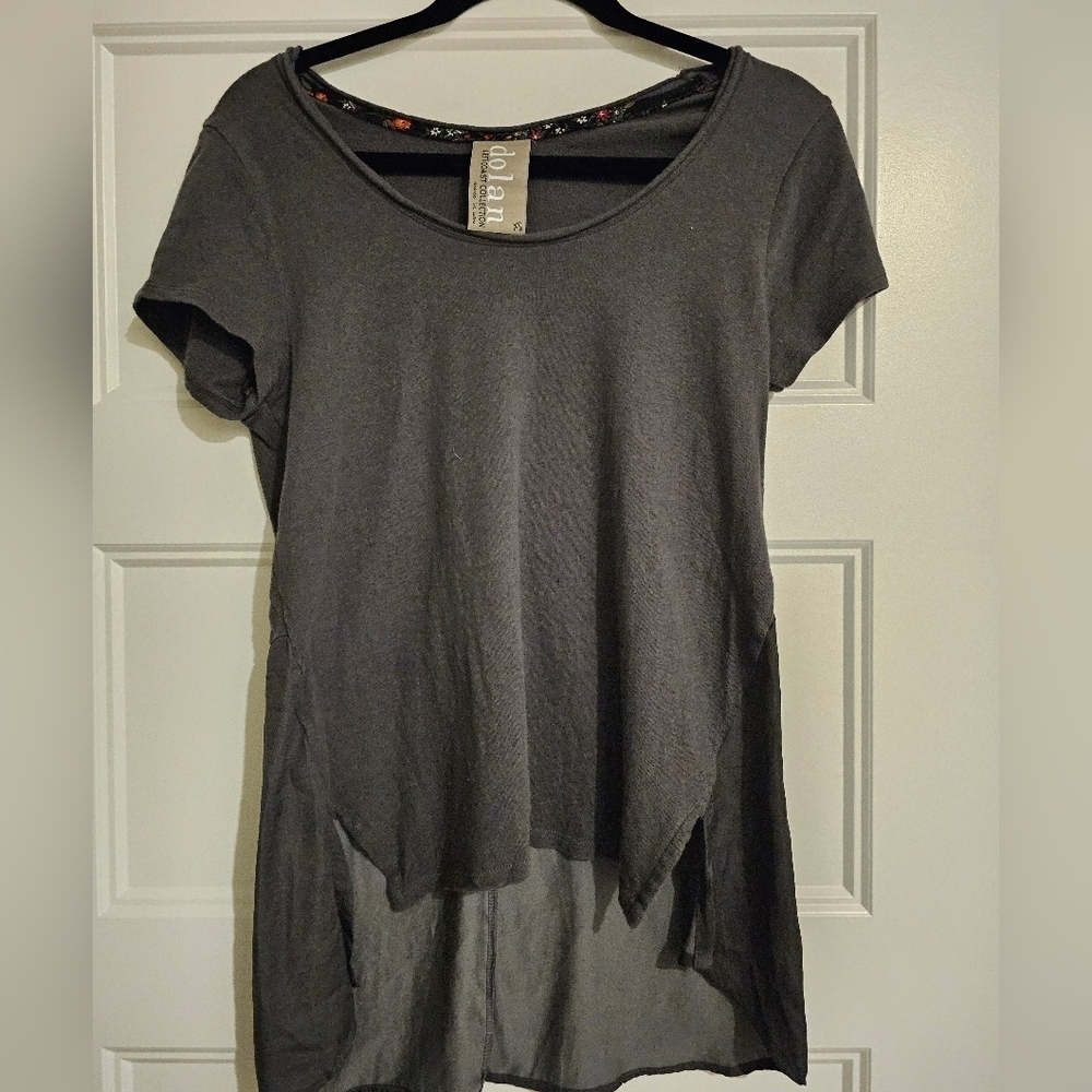 dolan Left Coast Collection Gray Tunic Top by Athropologie sz xs